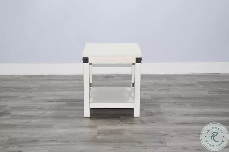 Hearthwood Haven White Square End Table
