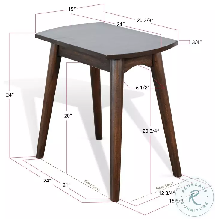 Sagewyn Dark Brown Rectangular Occassional Table Set