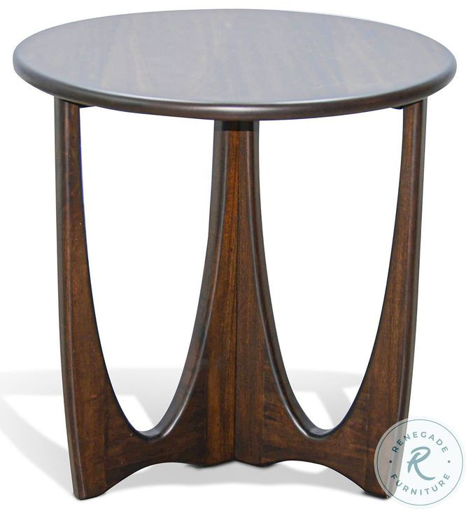 Heritage Horizon Dark Brown Round End Table