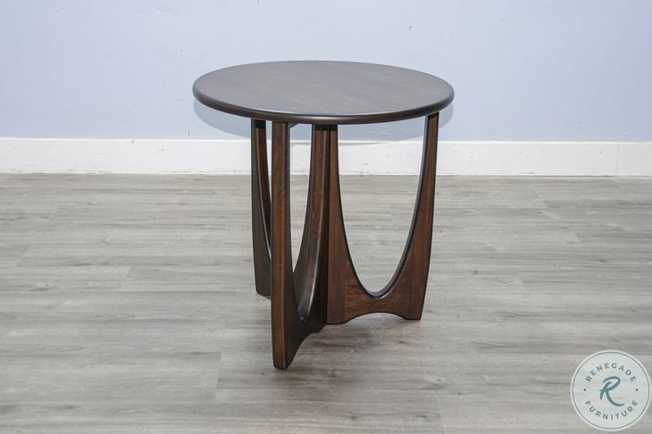 Heritage Horizon Dark Brown Round End Table