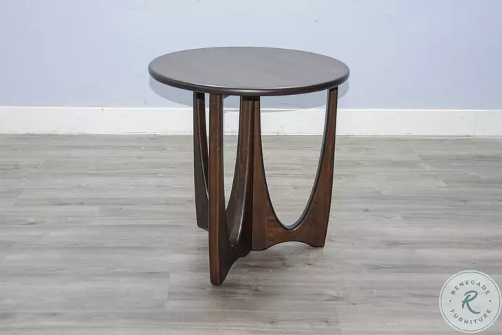 Heritage Horizon Dark Brown Round End Table