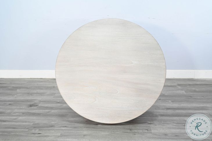 Cozy Luxe Light Gray Rowan Round 48" Round Coffee Table