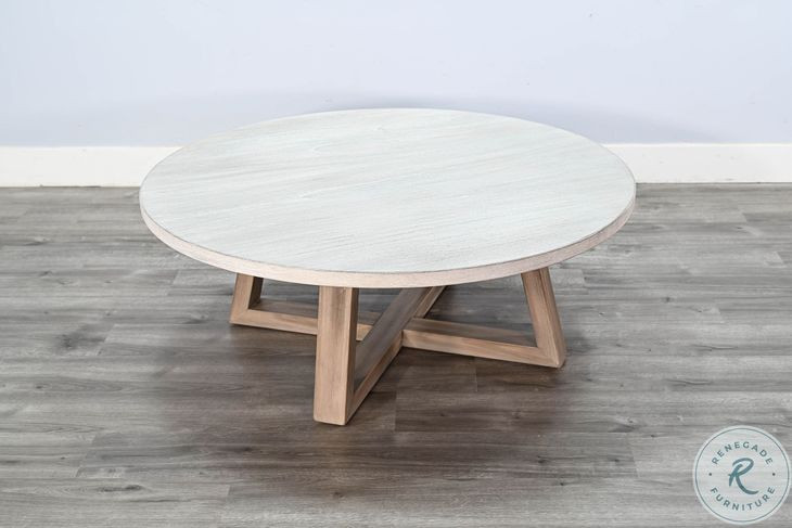 Cozy Luxe Light Gray Rowan Round Round Occassional Table Set