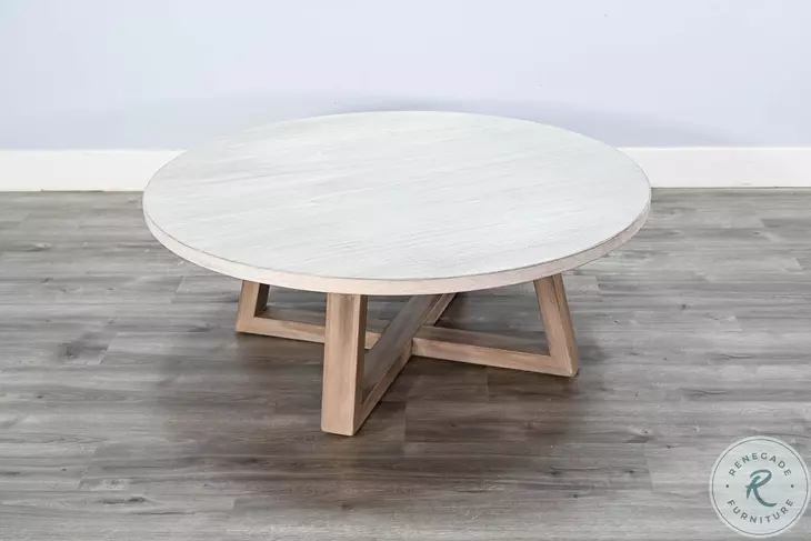 Cozy Luxe Light Gray Rowan Round Round Occassional Table Set