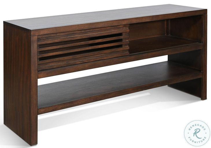 Luxe Lineage Dark Brown Rectangular Sofa Table