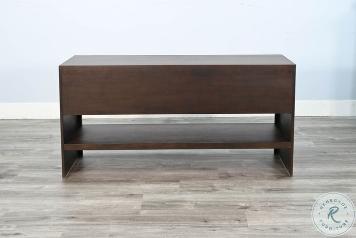 Luxe Lineage Dark Brown Rectangular Sofa Table