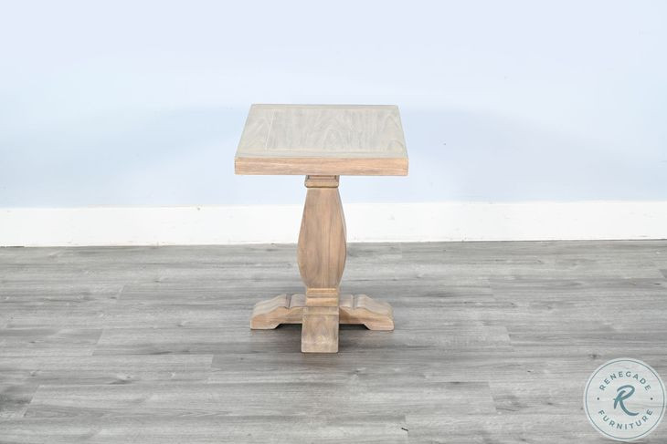 Ember Grace Natural 24" Round Chair Side Table