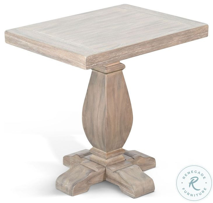 Ember Grace Natural 24" Round Chair Side Table