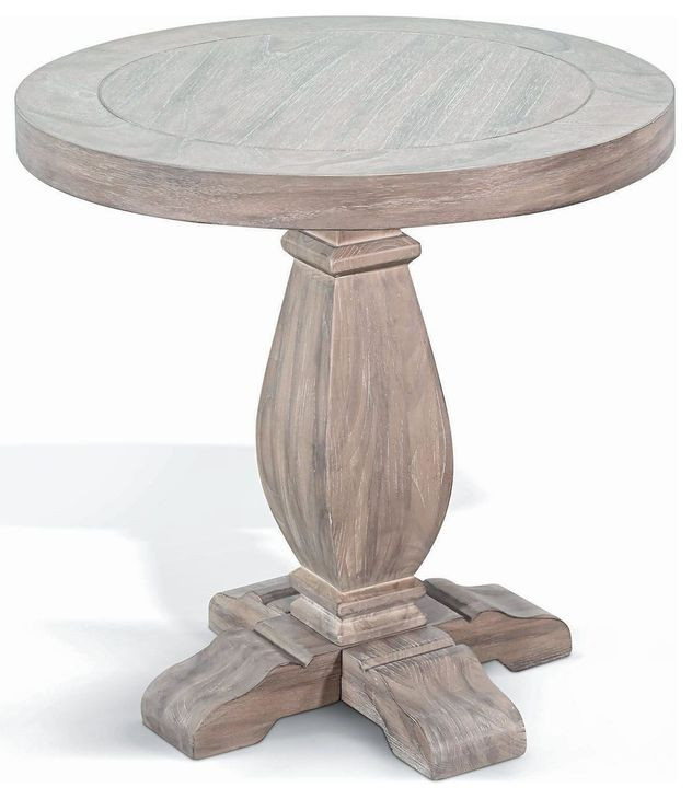 Ember Grace Natural 24" Round Chair Side Table