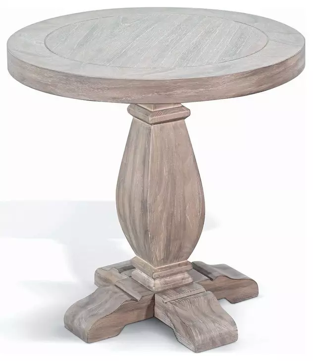 Ember Grace Natural 24" Round Chair Side Table
