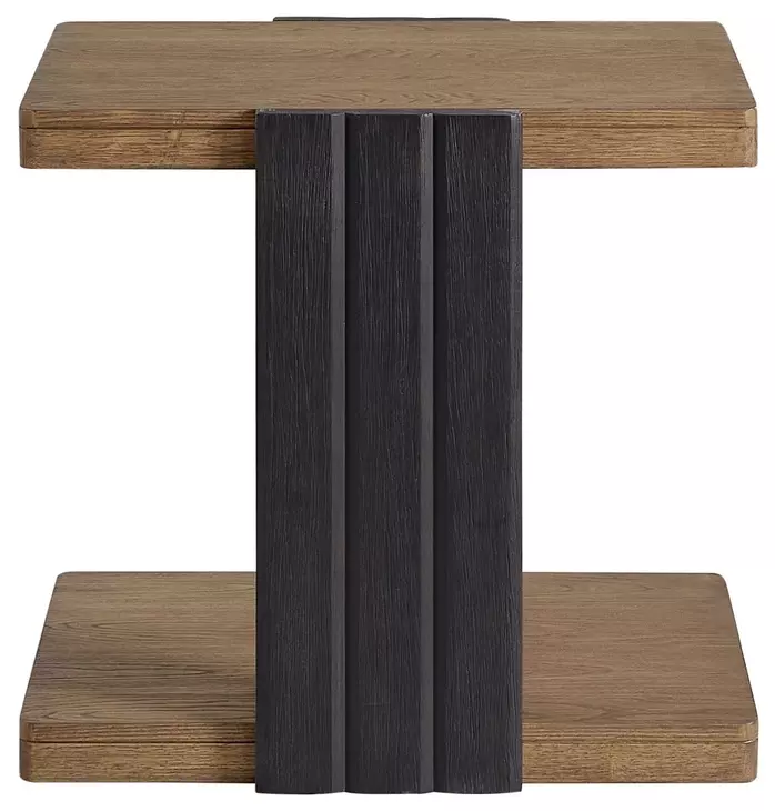 Aurora Latte Channel Chairside Table