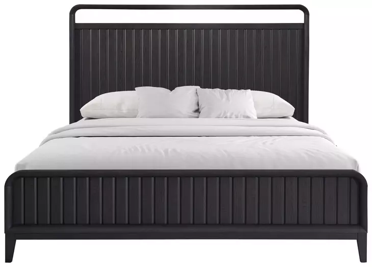 Aurora Peppercorn King Open Panel Bed