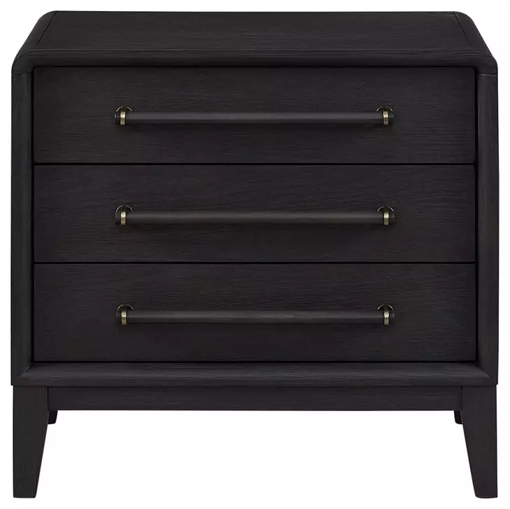 Aurora Peppercorn 3 Drawer Nightstand with USB