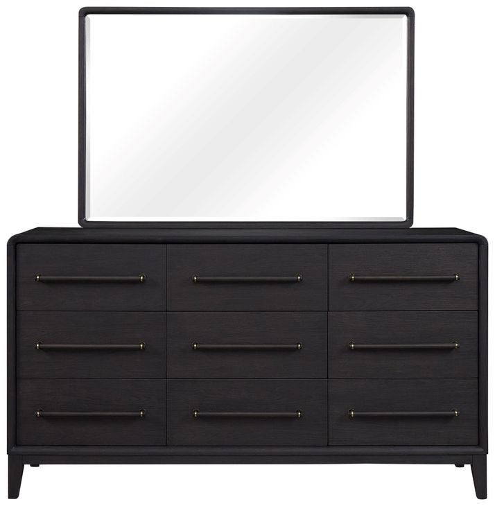 Aurora Peppercorn Rectangle Wood Mirror