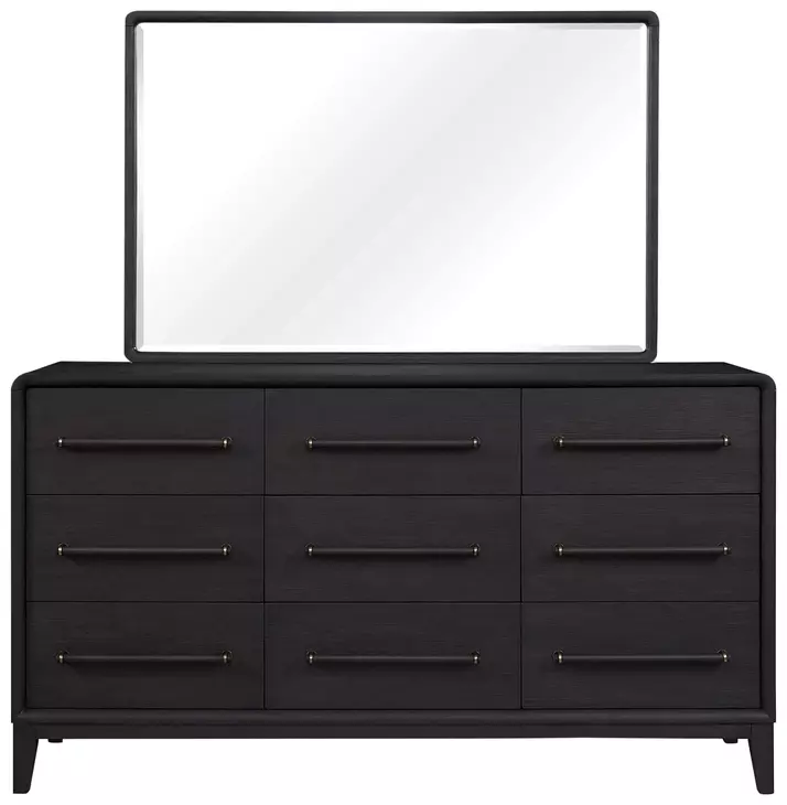 Aurora Peppercorn Rectangle Wood Mirror