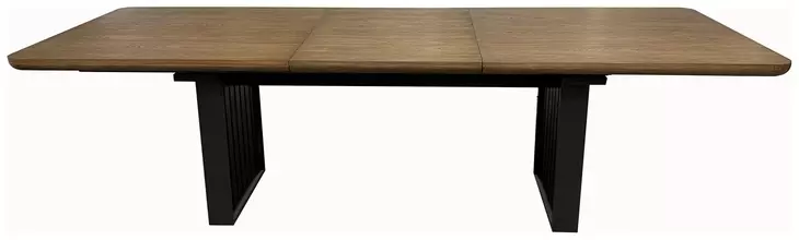Aurora Peppercorn Double Pedestal Extendable Dining Room Set
