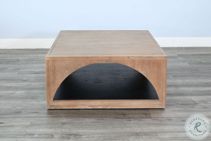 Sculpted Space Natural Square Coffee Table
