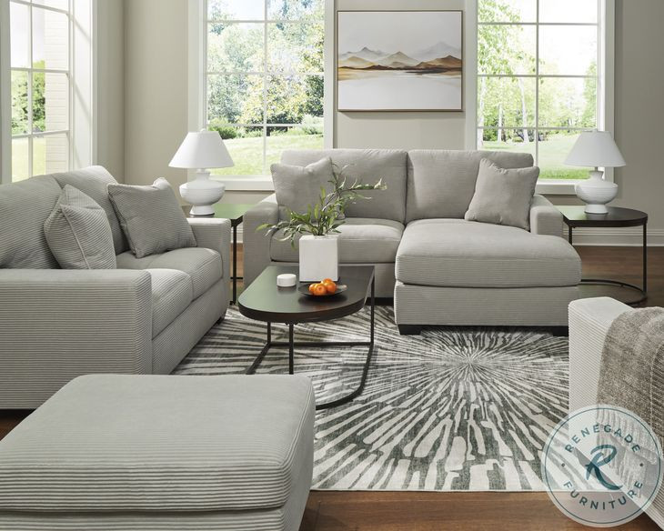 Ammon Smoke Sofa Chaise Sectional