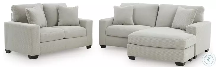 Amesley Smoke 85" Sofa Chaise Sectional