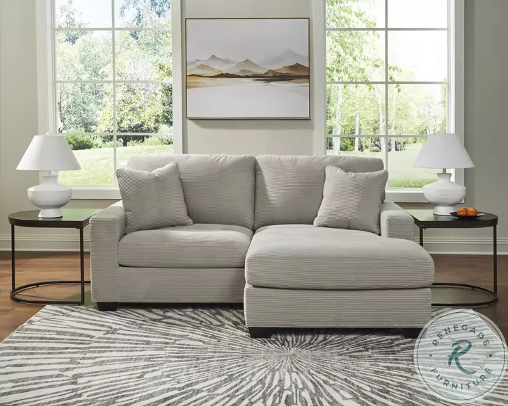 Amesley Smoke 85" Sofa Chaise Sectional