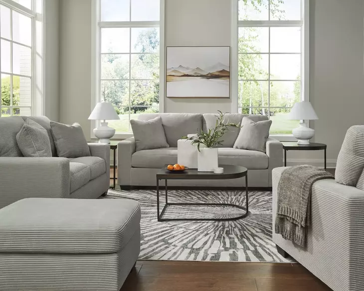 Amesley Smoke Living Room Set