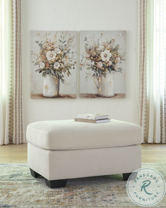 Amesley Ivory Ottoman