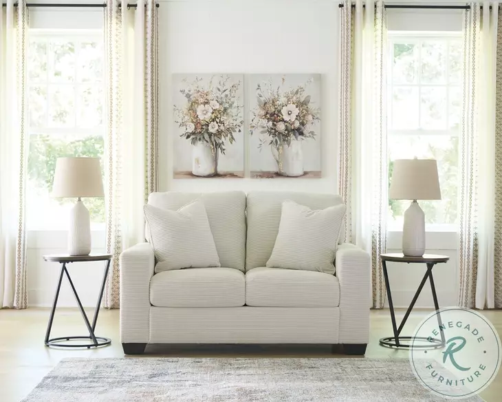 Amesley Ivory 62" Loveseat