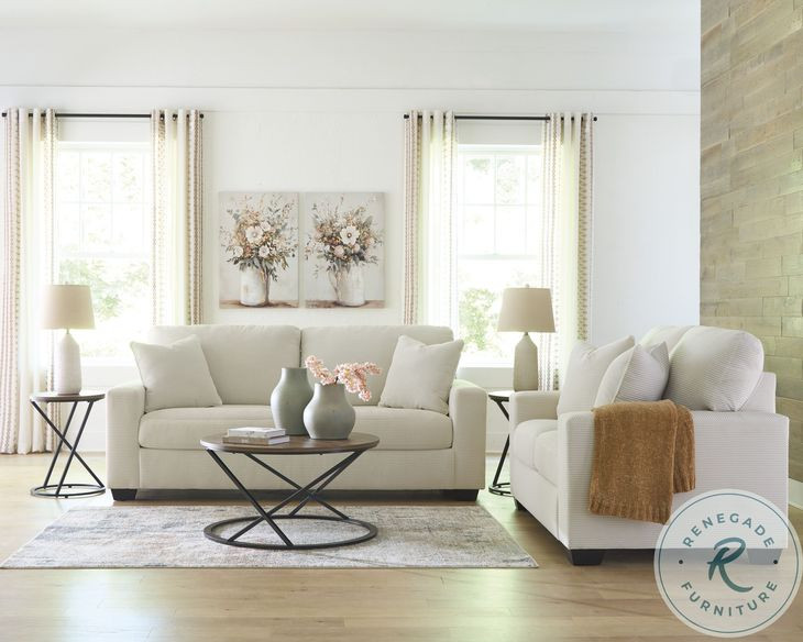 Amesley Ivory 85" Sofa