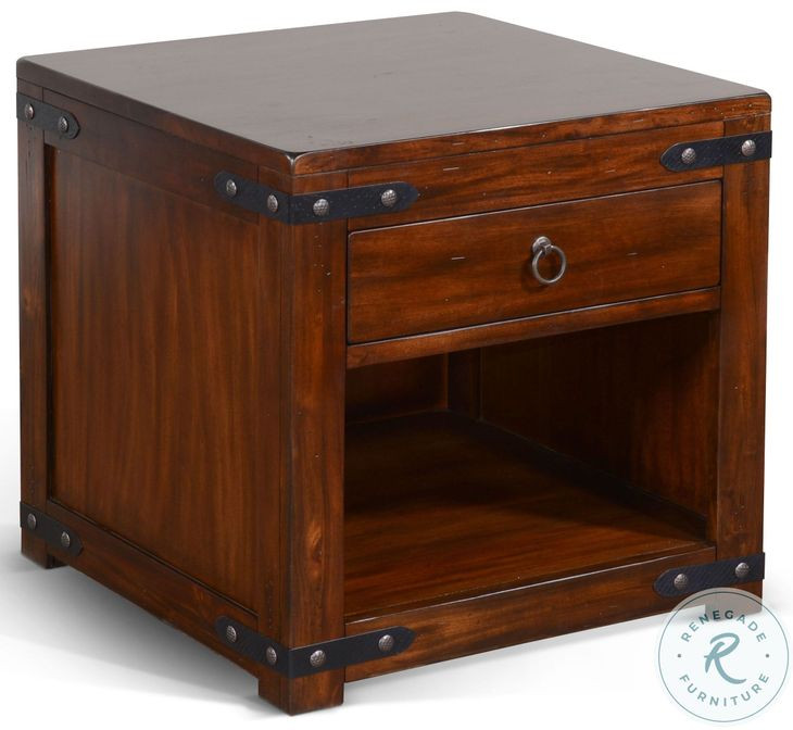 Hearthwood Haven Dark Brown Square End Table