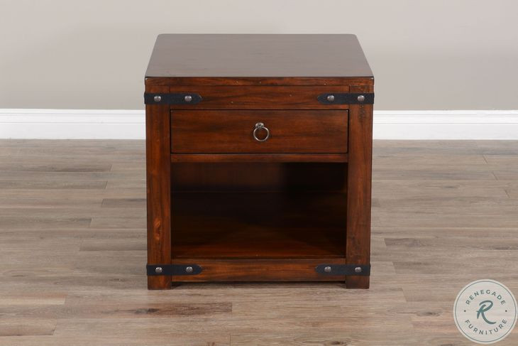 Hearthwood Haven Dark Brown Square End Table