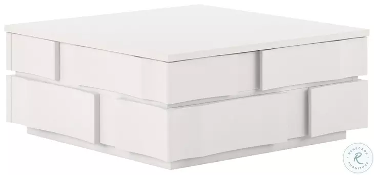 Portico Stucco White Cocktail Table