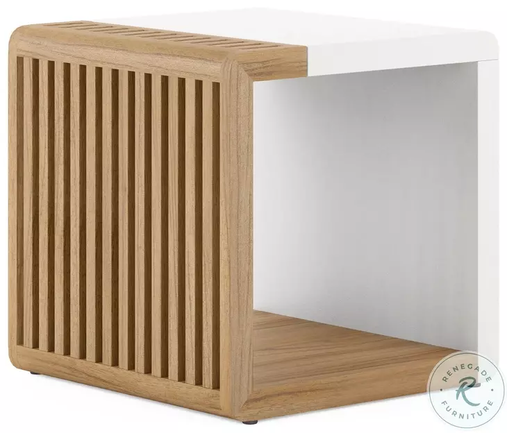 Portico Sienna And White End Table