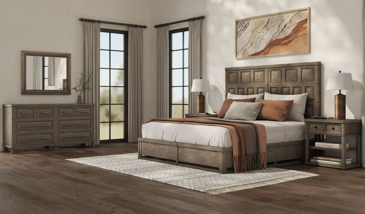 Reforma Brown King Panel Bed