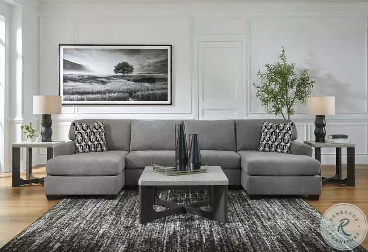 Birkdale Court Gray 3 Piece Sectional