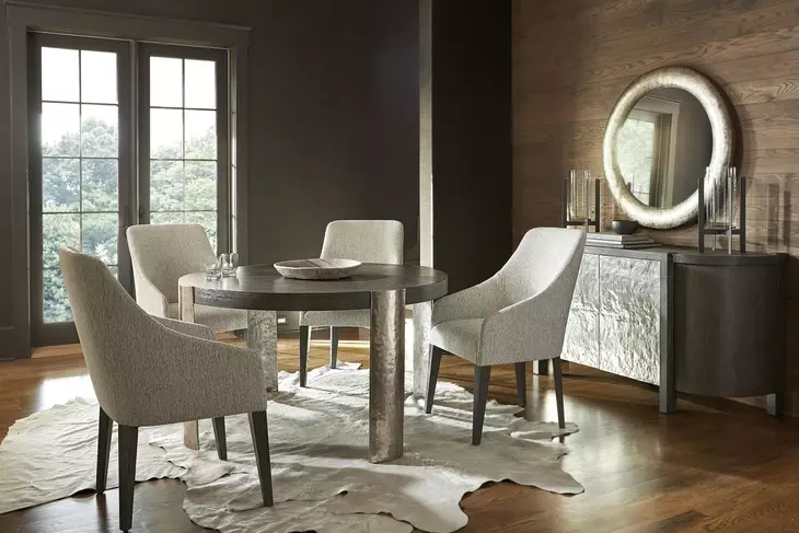 Prado Porcini And Bright Graphite Extendable Dining Table