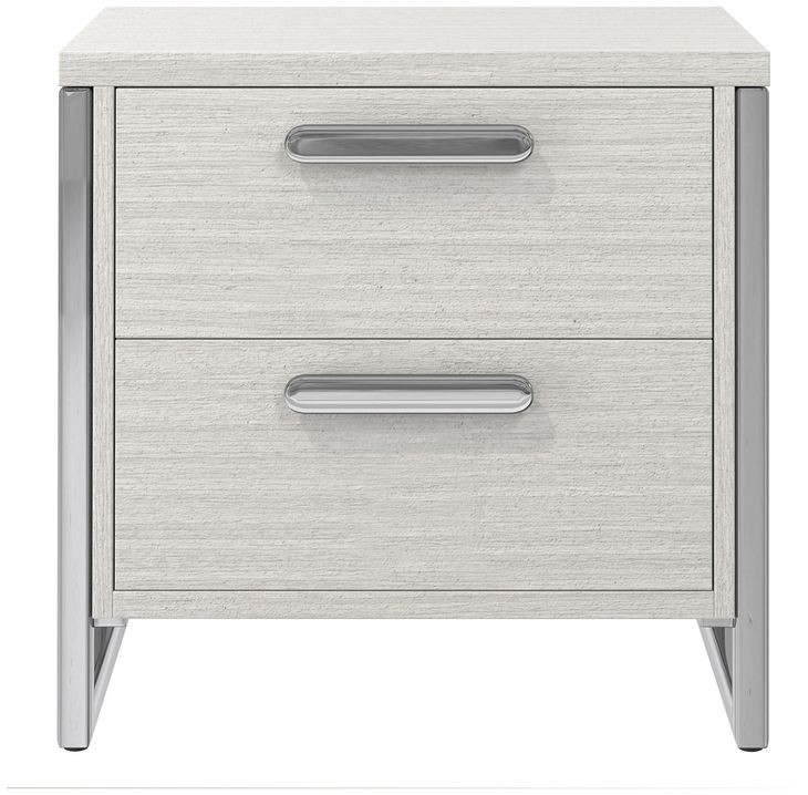 Stratum Mist And Polished Nickel Nightstand