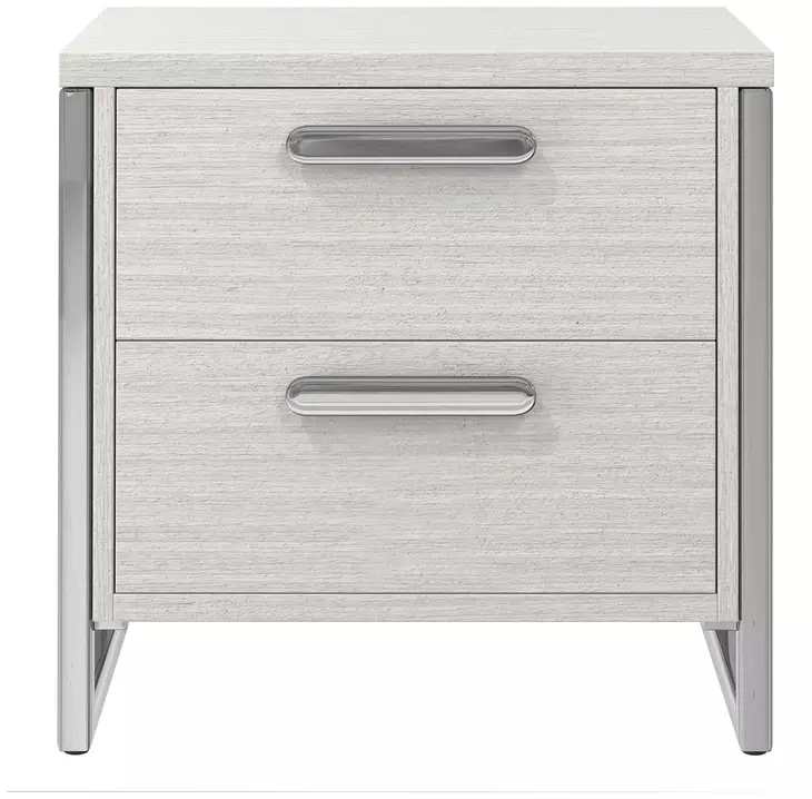 Stratum Mist And Polished Nickel Nightstand