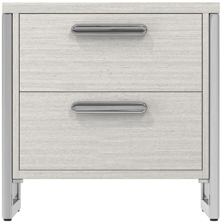 Stratum Mist And Polished Nickel Nightstand