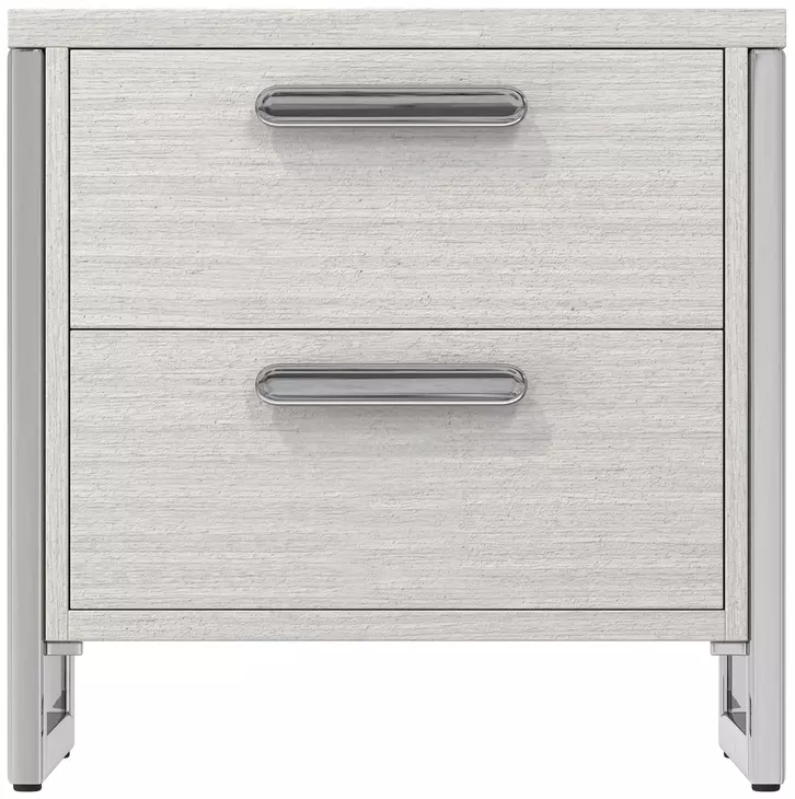 Stratum Mist And Polished Nickel Nightstand