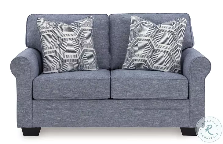 Carissa Manor Denim Performance Fabric Loveseat
