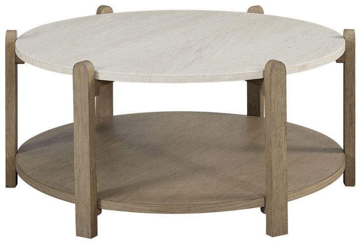 Elements Toffee Stone Top Cocktail Table