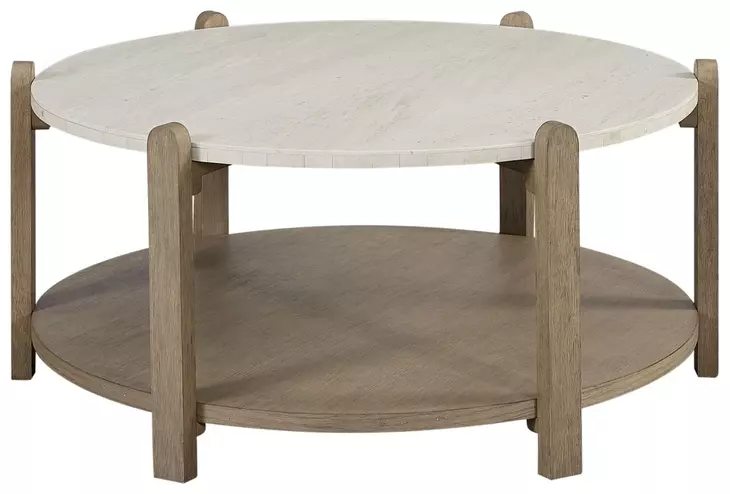 Elements Toffee Stone Top Cocktail Table