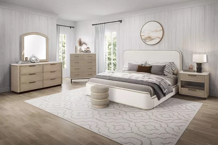 Elements Toffee King Upholstered Bed