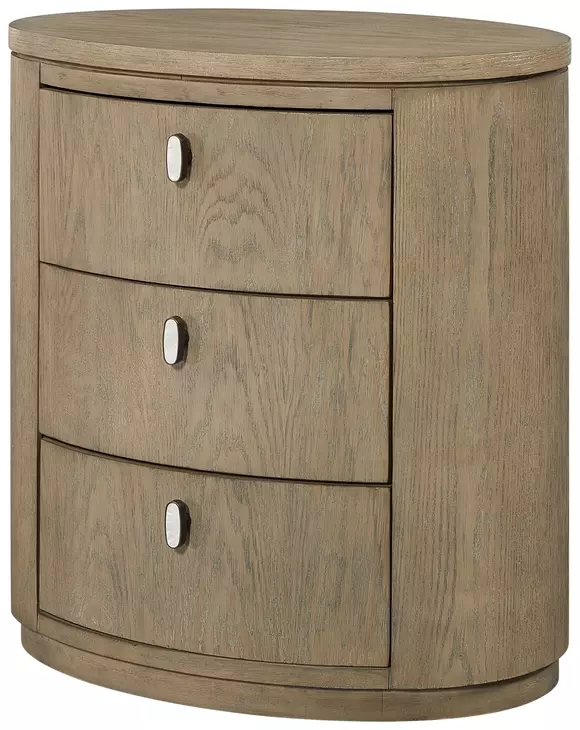 Elements Toffee Oval Nightstand