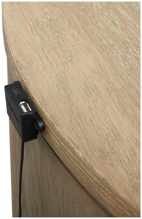 Elements Toffee Oval Nightstand