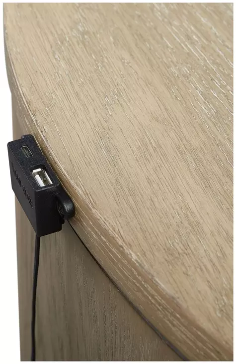 Elements Toffee Oval Nightstand