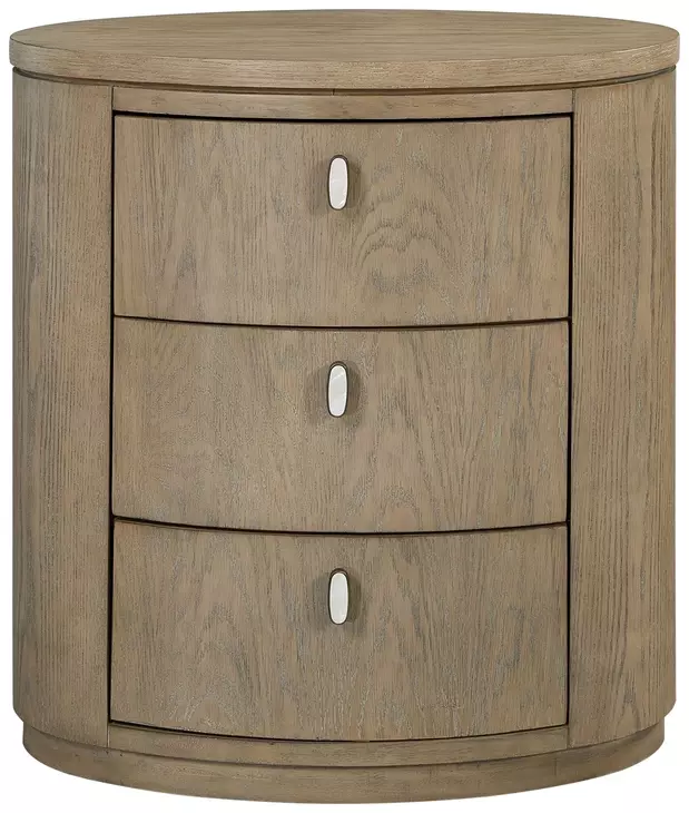 Elements Toffee Oval Nightstand