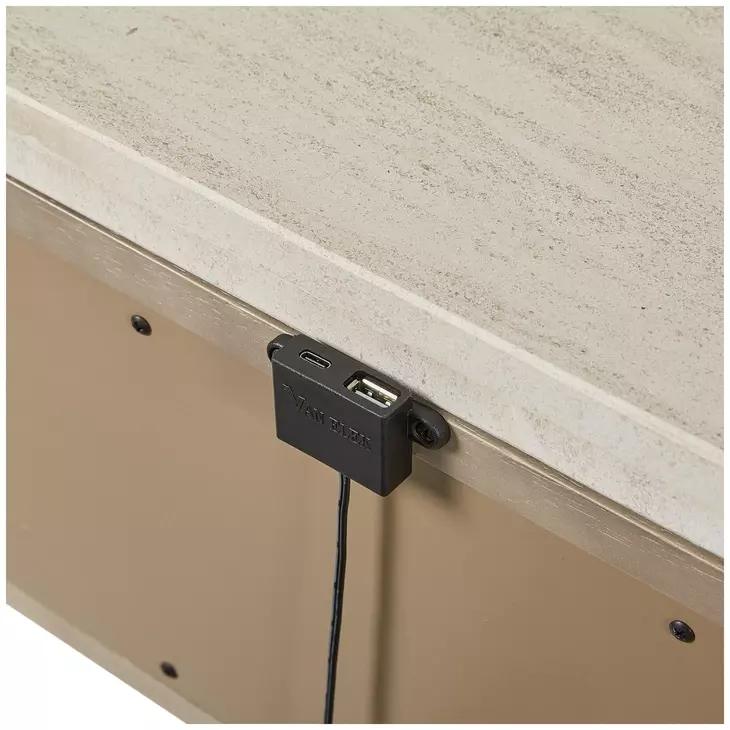 Elements Toffee 2 Drawer Nightstand with Rope Fronts