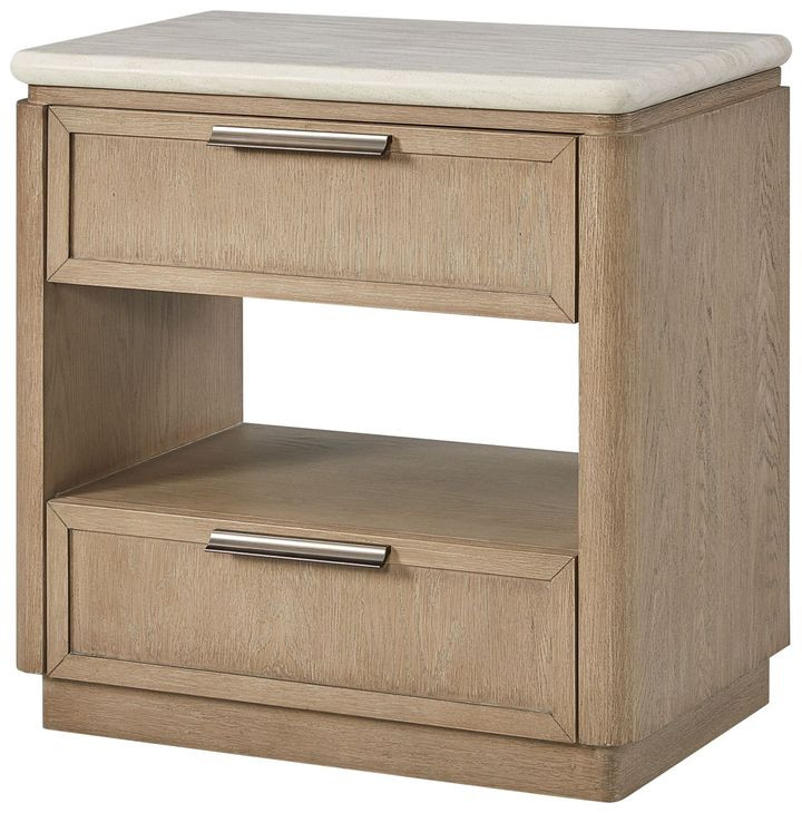 Elements Toffee 2 Drawer Nightstand with Drawer Fronts