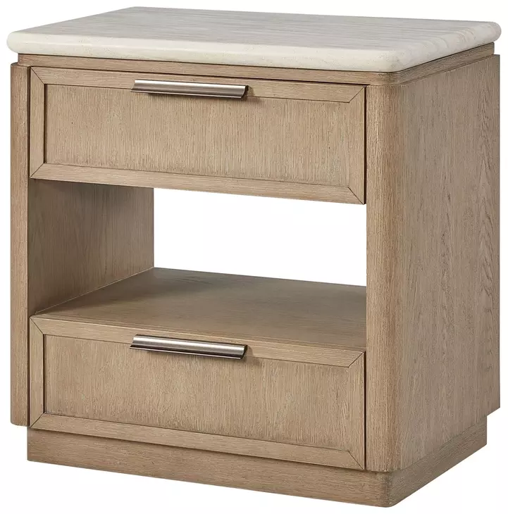 Elements Toffee 2 Drawer Nightstand with Drawer Fronts